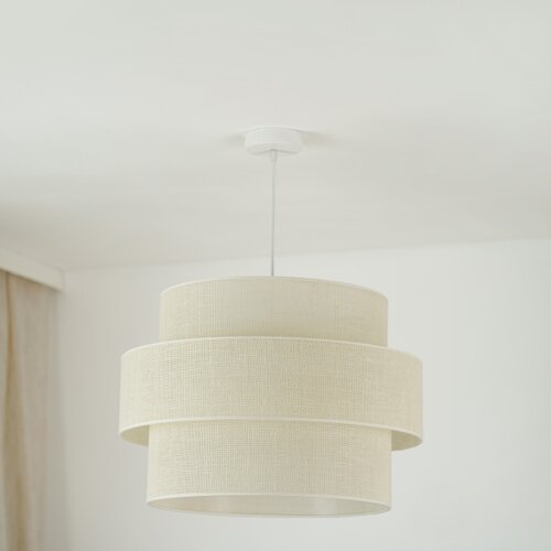  Brilagi - Visilica na sajli SPACE YUTE 1xE27/15W/230V prečnik 50 cm krem/bela Slike