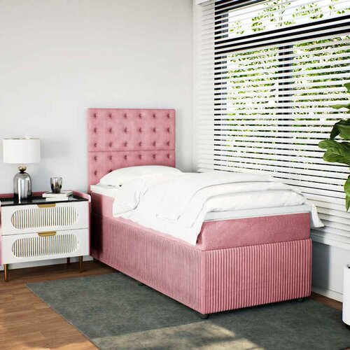  Box spring krevet s madracem ružičasti 80 x 200 cm bar&scaron;unasti Cijene