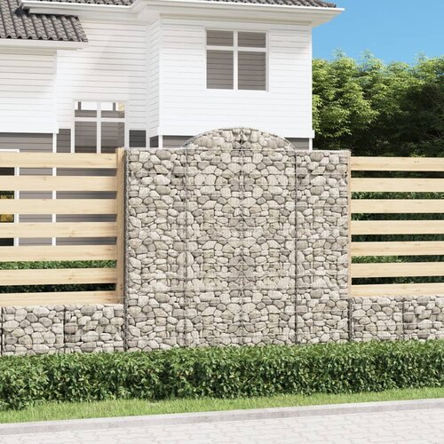  Lučne gabionske ko&scaron;are 4 kom 200x30x200/220cm pocinčano željezo Cijene