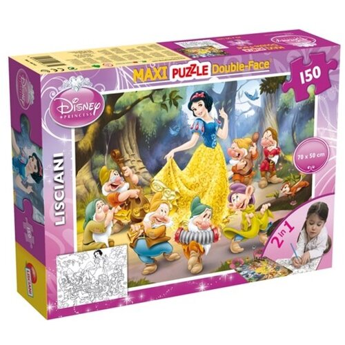 Lisciani Disney Sneguljčica 2 v 1 maxi 150-delni sestavljanka in pobarvanka 70x50 cm - Lisciani Cene