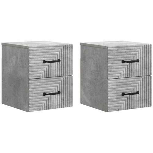  Stenski nočni omarici 2 pcs Betonsko siva 34,5 x 33 x 40 cm, (5000209611) Cene