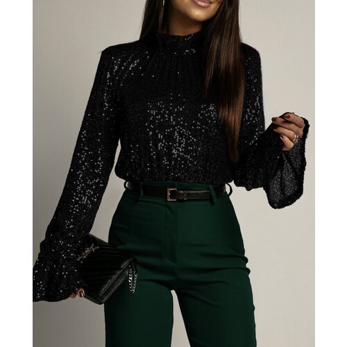 Beloved Glitter bluza črna Cene
