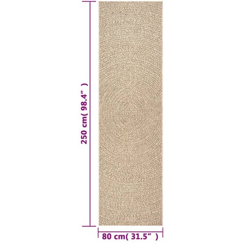  Tepih ZIZUR 80 x 250 cm s izgledom jute unutarnji i vanjski Slike