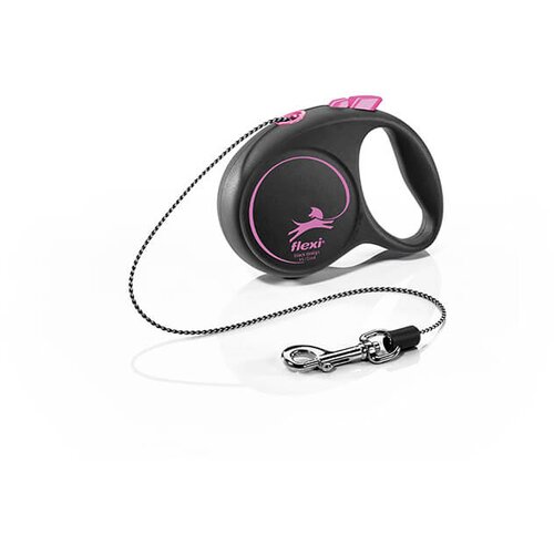 Flexi black design - automatski povodac za pse (pink) xs uže Cene