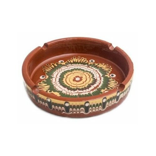 Etno Keramika pepeljara 15cm tamna Cene