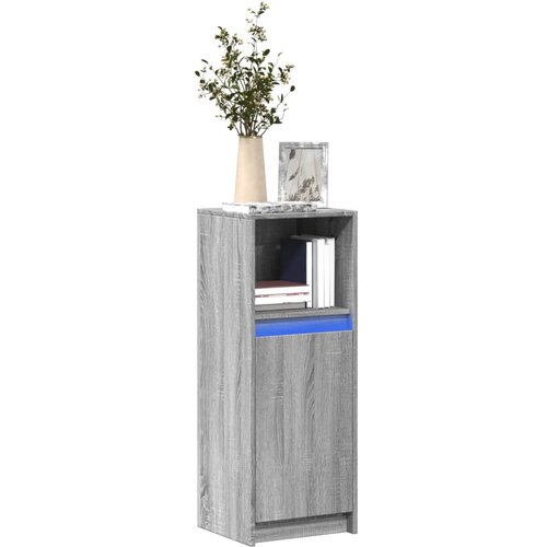  Komoda s LED svjetlima boja hrasta sonome 38x34x100 cm drvena Cijene