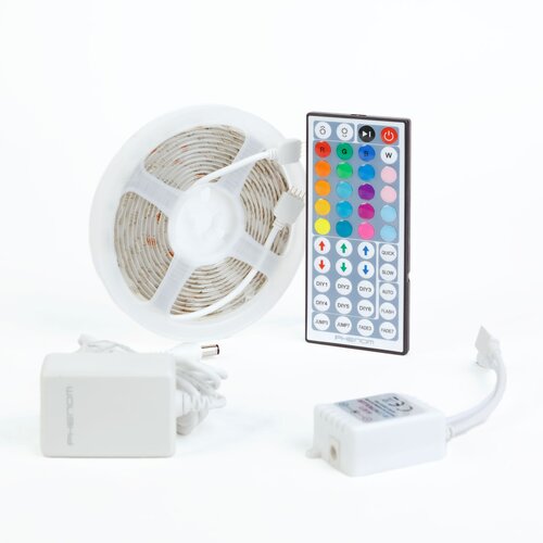 Phenom RGB LED trak 3m IP65 s kontrolerjem in napajalnikom 220-240V, 5050 SMD, 30 LED/m, 7,2W/m Cene