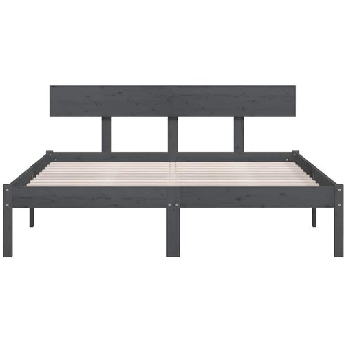  Okvir za krevet od masivne borovine sivi 200 x 200 cm Slike