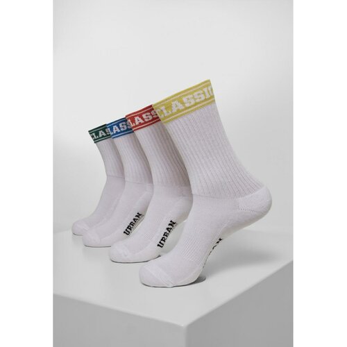Urban Classics short sporty logo socks coloured cuff 4-Pack multicolor Cene