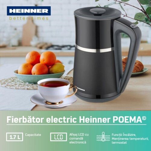Heinner električno kuvalo HEK-D22002WBK 1,7l/displej Slike