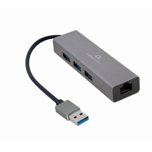  USB hub + GLAN Ethernet adapter 10/100/1000 USB A plug/RJ45, GEMBIRD A-AMU3-LAN-01 Cijene