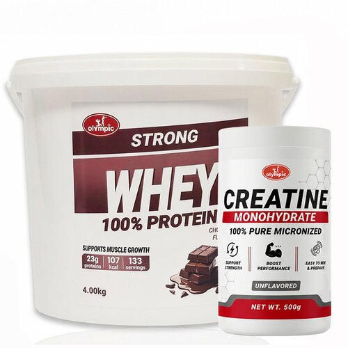 Olympic Strong 100% Whey Protein Čokolada 4kg + Creatine Monohydrate 500g Cene