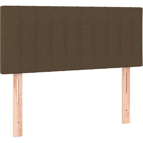  Krevet s oprugama i madracem tamnosmeđi 80x200 cm od tkanine Slike