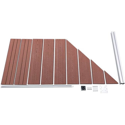  Set WPC ograda 1 kvadratna + 1 kosa 273 x 186 cm smeđi Slike