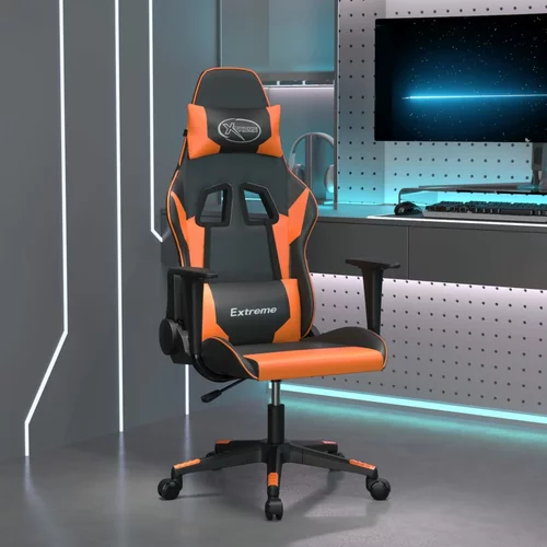  Igraća stolica crno-narančasta od umjetne kože