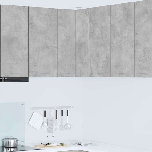 Viseći ormarić s pohranom Beton siva i bijela 57 x 57 x 80 cm Slike