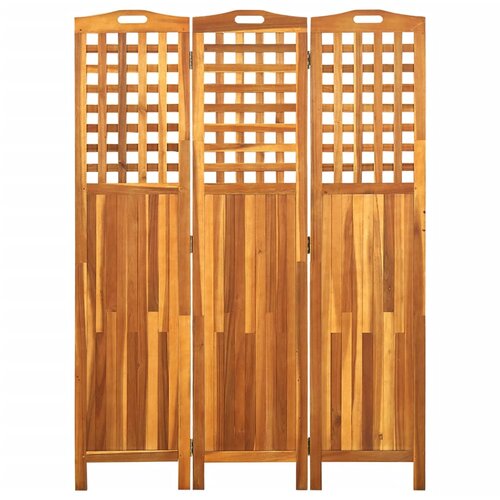 Maison Chic Paravan - Sobne pregrade 3-delni 121x2x170 cm trden akacijev les, (22111691) Cene