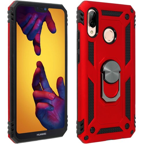 AVIZAR torbica, odporna na udarce, s kovinskim držalom za obrocke - rdeca str. huawei P20 lite, (20599457) Cene