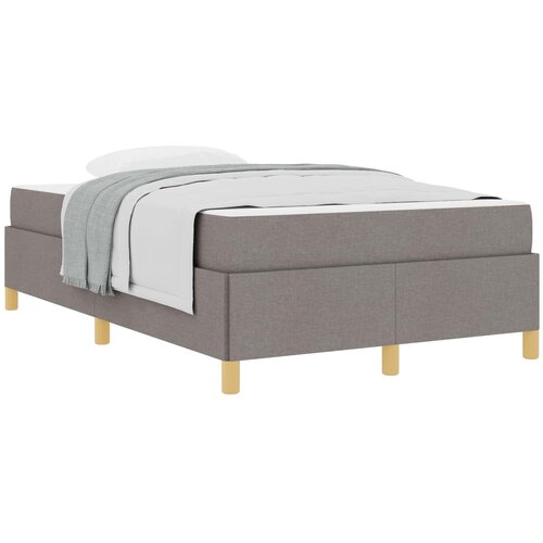 vidaXL Konstrukcija postelje z vzmetnico Taupe 120 x 190 cm blago, (5000126262) Cene