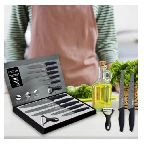 Cheffinger 6-delni set noževa sa granitnim premazom 003035 Cene