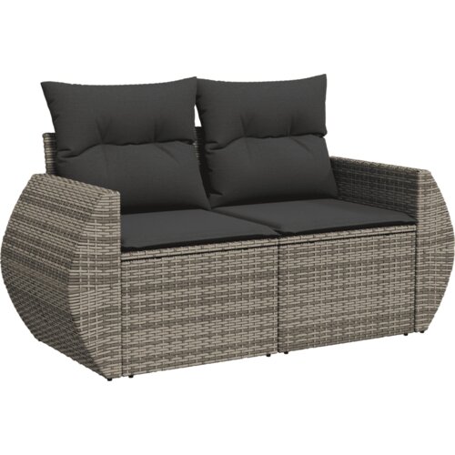 7-dijelni set vrtnih sofa sivi od poliratana Siva 70 x 62 x 69 cm Slike