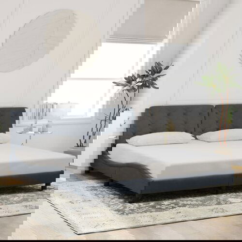 vidaXL Okvir za krevet bez madraca tamnosivi 200x200 cm baršunasti Cijene