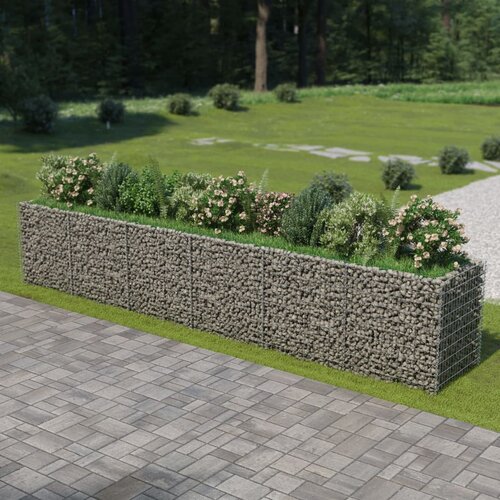 Furnova Visoka greda gabion pocinkano jeklo 540x90x100 cm, (21920186) Slike