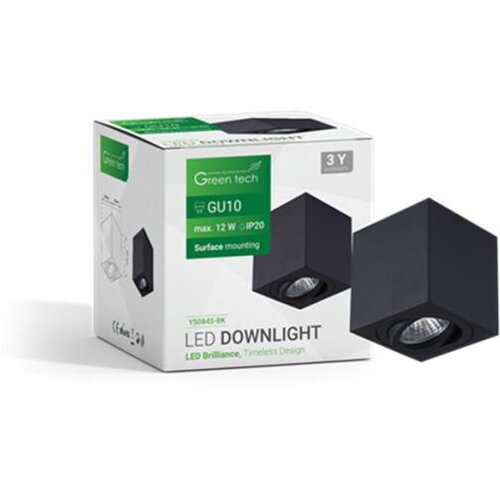 Greentech Nadgradna svetiljka GU10 crna (YS084S-BK) Cene
