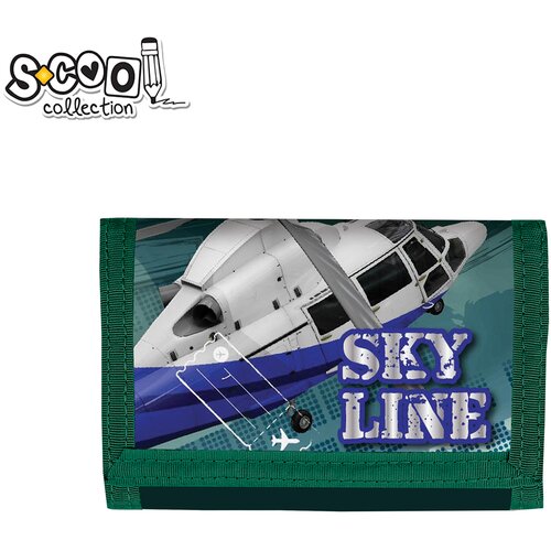Scool SC1685 Dečiji novčanik 26x12cm, Plavi Slike