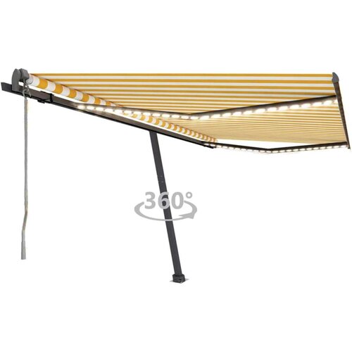  Automatska tenda sa senzorom LED 400x300 cm žuto-bijela Cijene