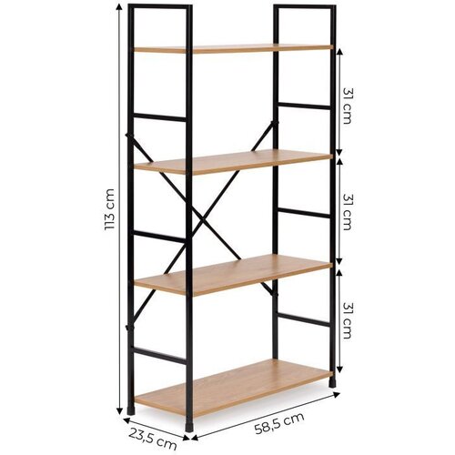 Modern Home polica za knjige LOFT 4 black Cene