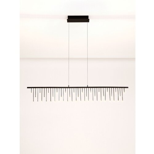 Nova Luce Aluminijasta LED zatemnitvena viseča svetilka v sijajno srebrni barvi Stellar &amp;ndash; Slike