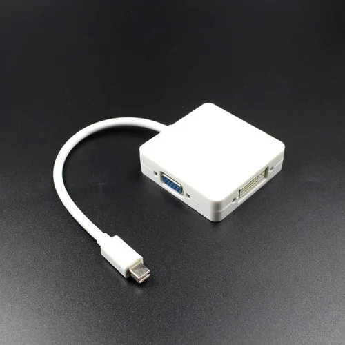  3-in-1 Mini DisplayPort DP Thunderbolt to DVI VGA HDMI Adapter