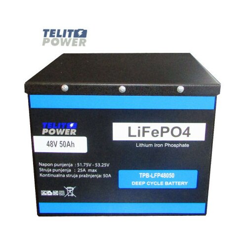 Telit Power 48V 50Ah TPB-LFP48050 LiFePO4 akumulator u metalnom kućištu ( P-2192 ) Cene