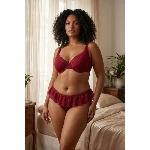 Trendyol Ženski set donjeg ve&scaron;a Tbbaw26Dg00014, Bordo Cene