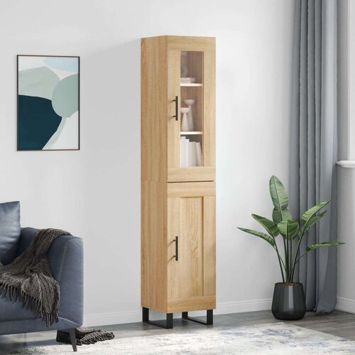  Visoka komoda hrasta sonome 34 5x34x180cm od konstruiranog drva Slike
