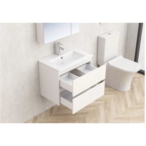 Inter Ceramic monca zidni pvc kupaonski ormarić + umivaonik 8860, 61&amp;times;39,5x52cm, bijeli Slike