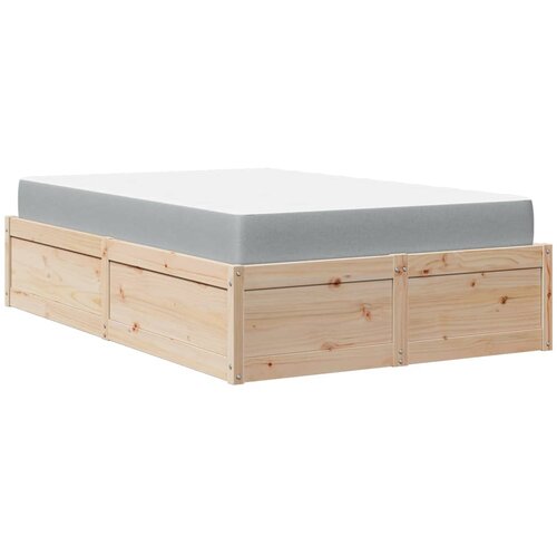 vidaXL Postelja z vzmetnico 120x190 cm trdna borovina, (21242997) Cene
