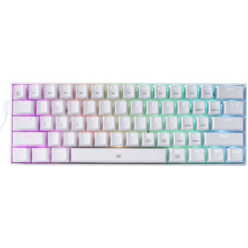 Redragon DRAGONBORN K630 RGB WHITE RED SWITCH mehanska tipkovnica bele barve Slike