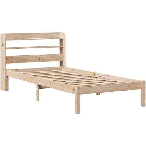vidaXL Posteljni okvir z vzglavjem 100x200 cm trdna borovina, (21311140) Cene