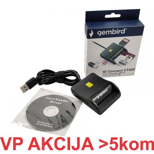 Gembird CRDR-CT405 ** Smart card reader USB2.0 Citac licne karte, sobracajne bank. +SD+TF+SIM reader (959) Cene