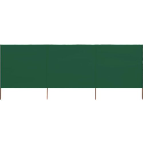VidaXL 3-panelni vetrobran tkanina 400x80 cm zelen Slike