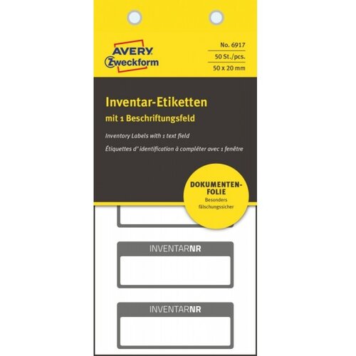 Avery Zweckform Etikete za označevanje inventarja 50 x 20 mm 1 vrstica Slike