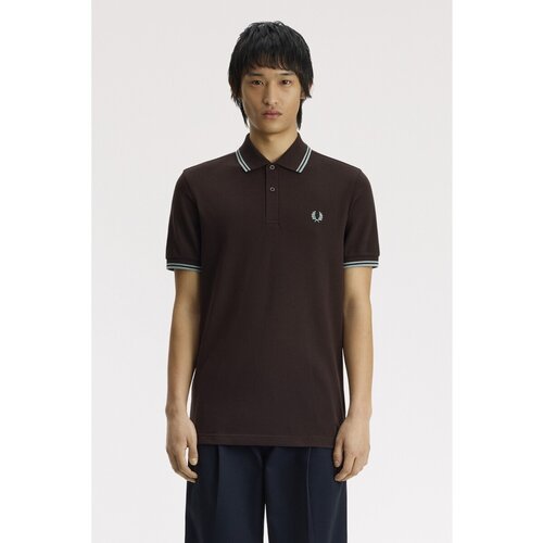 Fred Perry Polo majice kratki rokavi Twin Tipped Shirt Kostanjeva Slike
