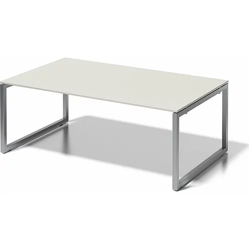 BISLEY Pisalna miza CITO, O-ogrodje, VxŠxG 740 x 2000 x 1200 mm, srebrno ogrodje, sivo bela plošča