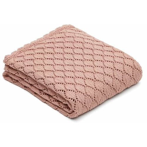 Kave Home Ružičasta pamučna pletena deka za bebe 70x100 cm Ria –