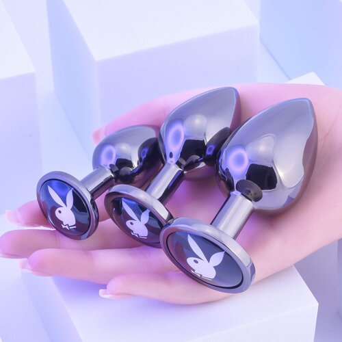 Playboy - analni dildo set - 3 dijela (srebrni) Cene
