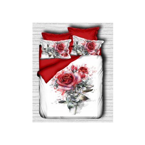 Lessentiel Maison set posteljine 167, 160x220cm, Bijelo-crvena Cene