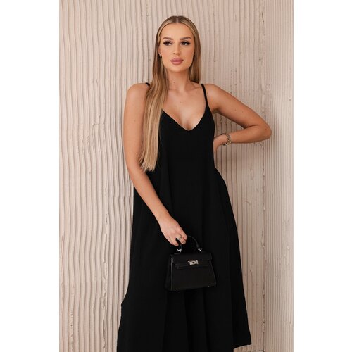 Kesi Włoski Muslin dress with straps black Cijene