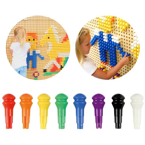  Masterkidz set čavlića za ploču 512 kom. - 8 boja Slike